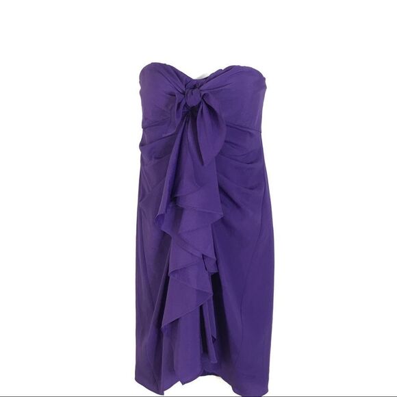 BCBG Maxazria Gina Wisteria Ruffle Cascade‎ Size 6 - Picture 1 of 10